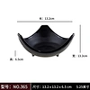 black melamine dishes